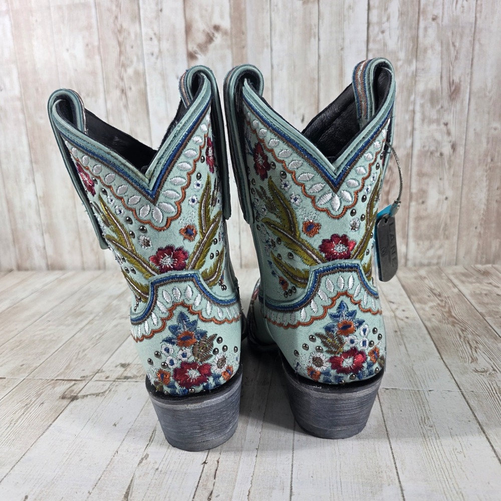 Lane Boots Robin Turquoise Floral Embroidered Studded Western Boots LB0456 5.5 - Picture 3 of 8